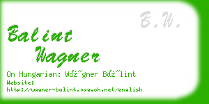 balint wagner business card